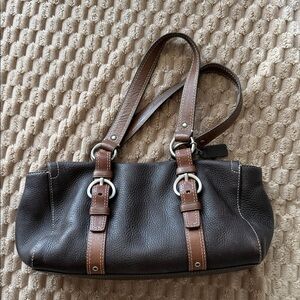 Coach Dark Brown Leather Shoulder Bag